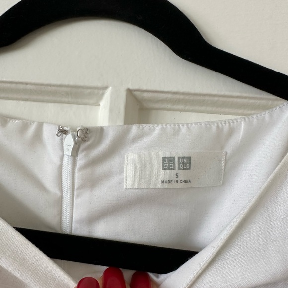 UNIQLO WOMEN LINEN COTTON SLEEVELESS DRESS WHITE SIZE S - Picture 7 of 9